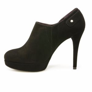 Stuart Weitzman Black Suede Ankle Booties